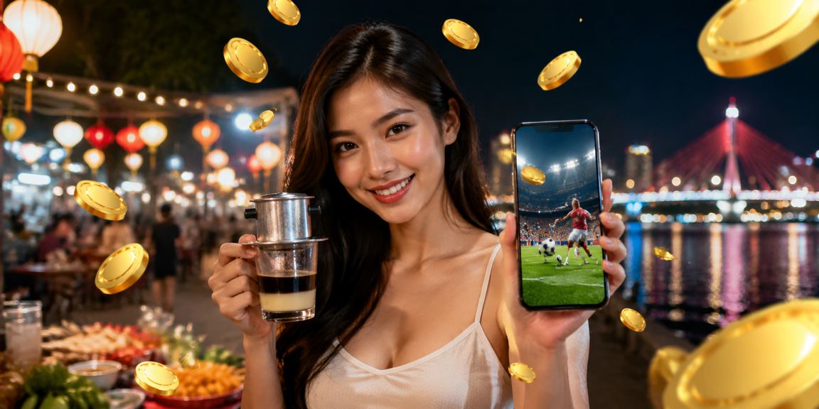 Người dùng Đà Nẵng theo dõi kèo thể thao trực tiếp tại quán cà phê buổi tối