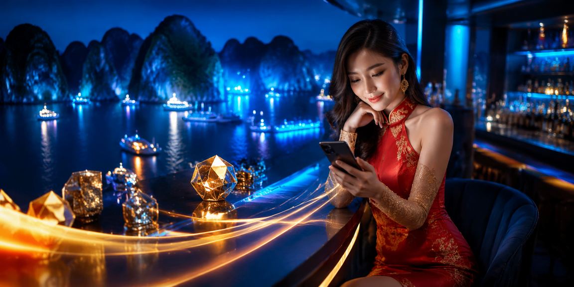 Người chơi trải nghiệm casino di động tại vịnh Hạ Long